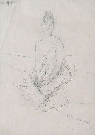  GIOVANNI BOLDINI, Seated Young Lady, black chalk